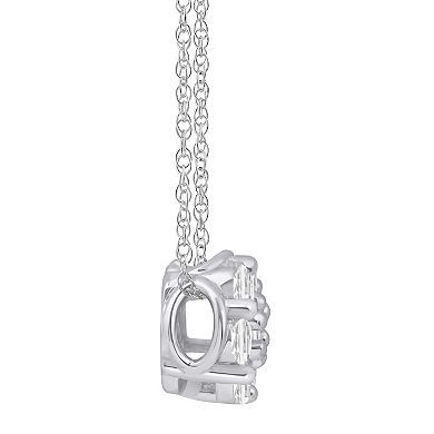 Alyson Layne 10k Gold 1 Carat T.W. Lab Grown Diamond Cluster Pendant Necklace