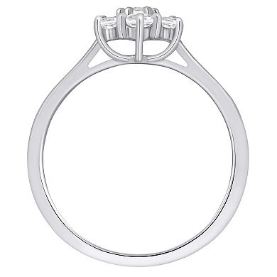 Alyson Layne 10k White Gold 1/2 Carat T.W. Lab Grown Diamond Cluster Ring