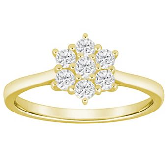 Alyson Layne 10k Gold 1/2 Carat T.W. Lab-Grown Diamond Cluster Ring