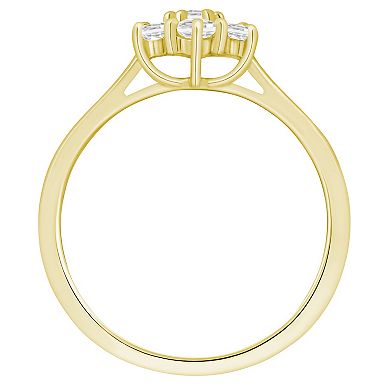 Alyson Layne 10k Gold 1/2 Carat T.W. Lab-Grown Diamond Cluster Ring