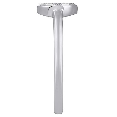 Alyson Layne 10k White Gold 1/4 Carat T.W. Lab Grown Diamond Cluster Ring