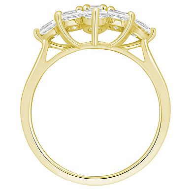 Alyson Layne 10k Gold 1 1/2 Carat T.W. Lab-Grown Diamond Cluster Ring