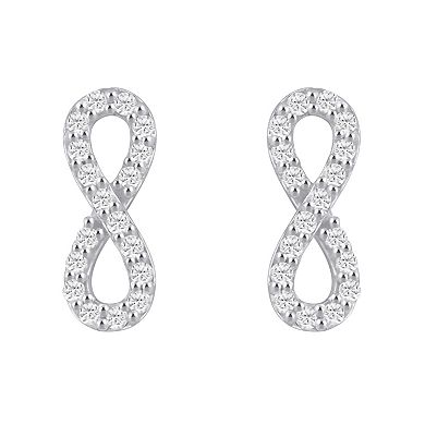 Alyson Layne 10k Gold Lab Grown Diamond Infinity Stud Earrings