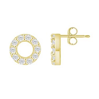 Alyson Layne 10k Gold 5/8 Carat T.W. Lab Grown Diamond Circle Stud Earrings