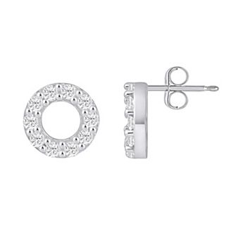 Alyson Layne 10k Gold 5/8 Carat T.W. Lab Grown Diamond Circle Stud Earrings