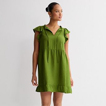 Women's Sonoma Goods For Life® Silk-Like Flutter Sleeve Dress