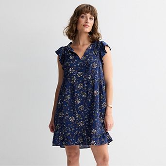 Women's Sonoma Goods For Life® Silk-Like Flutter Sleeve Dress