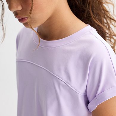 Girls 7-16 Tek Gear® Cuff Sleeve Boxy Tee