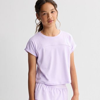 Girls 7-16 Tek Gear® Cuff Sleeve Boxy Tee