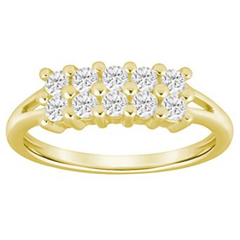 Alyson Layne 10k Gold 1/2 Carat T.W. Lab Grown Diamond Stacked Band Ring