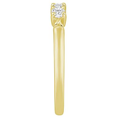 Alyson Layne 10k Gold 1/4 Carat T.W. Lab Grown Diamond Trio Band Ring