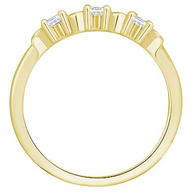 Alyson Layne 10k Gold 1/4 Carat T.W. Lab Grown Diamond Trio Band Ring