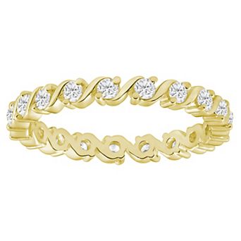Alyson Layne 10k Gold 5/8 Carat T.W. Lab Grown Diamond Swirl Eternity Band