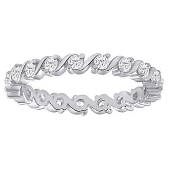 Alyson Layne 10k Gold 5/8 Carat T.W. Lab Grown Diamond Swirl Eternity Band