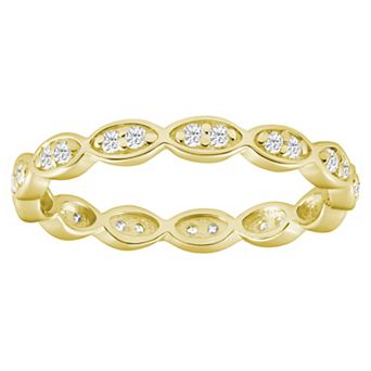 Alyson Layne 10k Gold 1/4 Carat T.W. Lab Grown Diamond Oblong Eternity Band