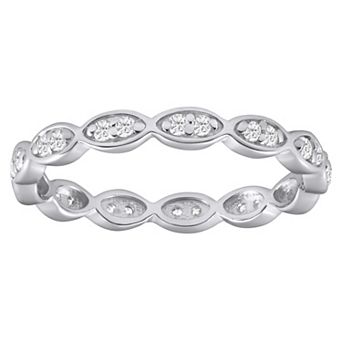 Alyson Layne 10k Gold 1/4 Carat T.W. Lab Grown Diamond Oblong Eternity Band