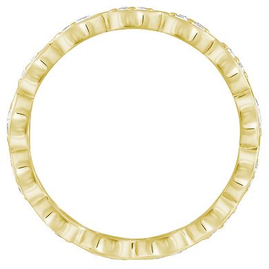 Alyson Layne 10k Gold 1/4 Carat T.W. Lab Grown Diamond Oblong Eternity Band
