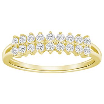 Alyson Layne 10k Gold 1/2 Carat T.W. Lab Grown Diamond 2-Row Band Ring