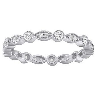 Alyson Layne 10k Gold 3/8 Carat T.W. Lab Grown Diamond Oval & Round Eternity Band