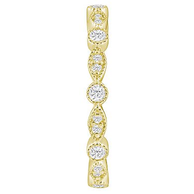 Alyson Layne 10k Gold 3/8 Carat T.W. Lab Grown Diamond Oval & Round Eternity Band