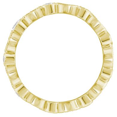 Alyson Layne 10k Gold 3/8 Carat T.W. Lab Grown Diamond Oval & Round Eternity Band