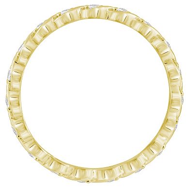 Alyson Layne 10k Gold 1/8 Carat T.W. Lab Grown Diamond Twist Eternity Band