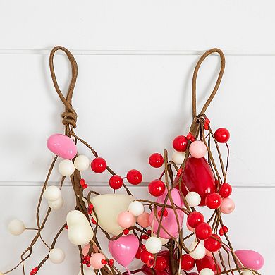 nearly natural Artificial Valentine's Day Heart & Berry Twig Garland