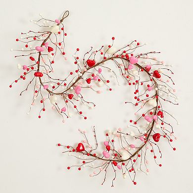 nearly natural Artificial Valentine's Day Heart & Berry Twig Garland