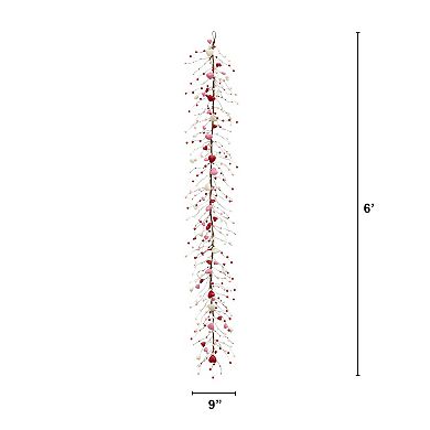 nearly natural Artificial Valentine's Day Heart & Berry Twig Garland