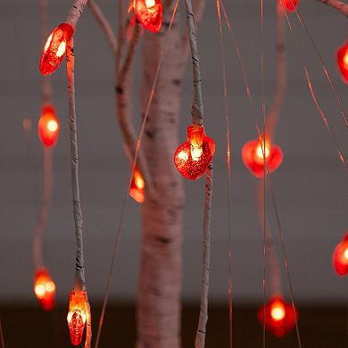 nearly natural Pre-Lit Artificial Willow Tree with 48 Heart Shaped LED Lights