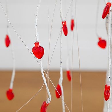 nearly natural Pre-Lit Artificial Willow Tree with 48 Heart Shaped LED Lights