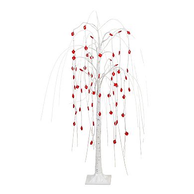 nearly natural Pre-Lit Artificial Willow Tree with 48 Heart Shaped LED Lights