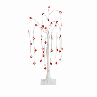 nearly natural Pre-Lit Artificial Willow Tree with 40 Heart Shaped LED Lights