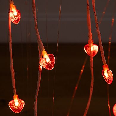 nearly natural Pre-Lit Artificial Willow Tree with 40 Heart Shaped LED Lights