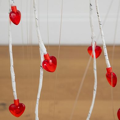 nearly natural Pre-Lit Artificial Willow Tree with 40 Heart Shaped LED Lights