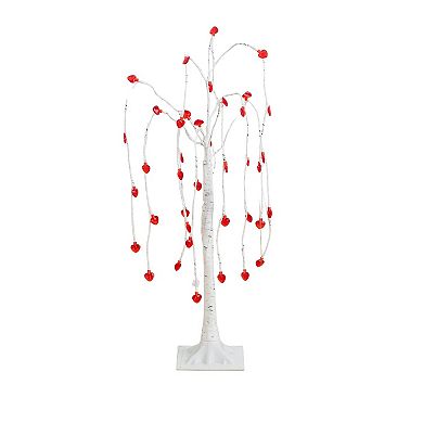 nearly natural Pre-Lit Artificial Willow Tree with 40 Heart Shaped LED Lights