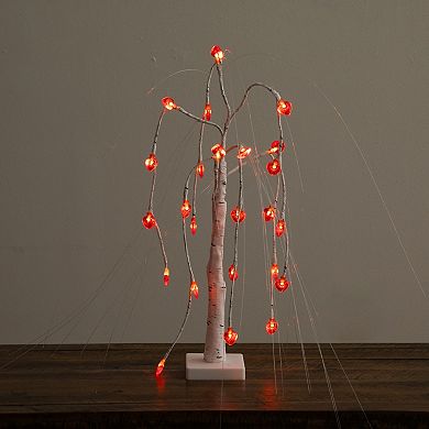 nearly natural Pre-Lit Artificial Willow Tree with 24 Heart Shaped LED Lights