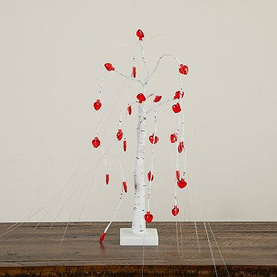 nearly natural Pre-Lit Artificial Willow Tree with 24 Heart Shaped LED Lights
