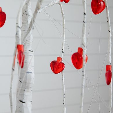 nearly natural Pre-Lit Artificial Willow Tree with 24 Heart Shaped LED Lights