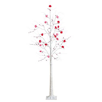 nearly natural Pre-Lit Artificial Twig Tree with 96 Heart Shaped LED Lights