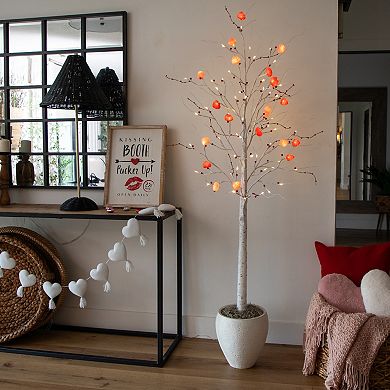 nearly natural Pre-Lit Artificial Twig Tree with 96 Heart Shaped LED Lights
