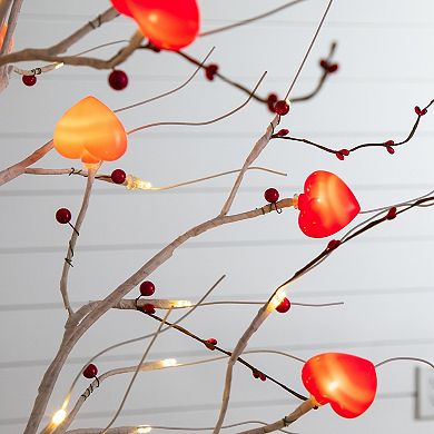 nearly natural Pre-Lit Artificial Twig Tree with 96 Heart Shaped LED Lights