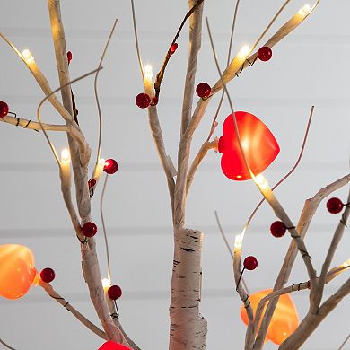 nearly natural Pre-Lit Artificial Twig Tree with 72 Heart Shaped LED Lights