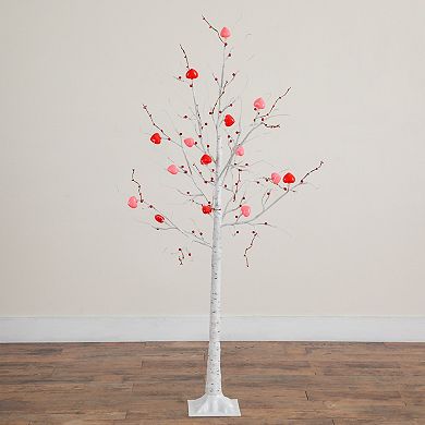 nearly natural Pre-Lit Artificial Twig Tree with 72 Heart Shaped LED Lights