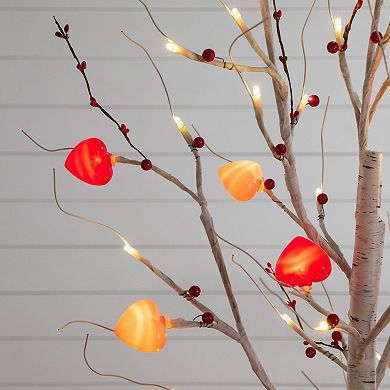 nearly natural Pre-Lit Artificial Twig Tree with 72 Heart Shaped LED Lights