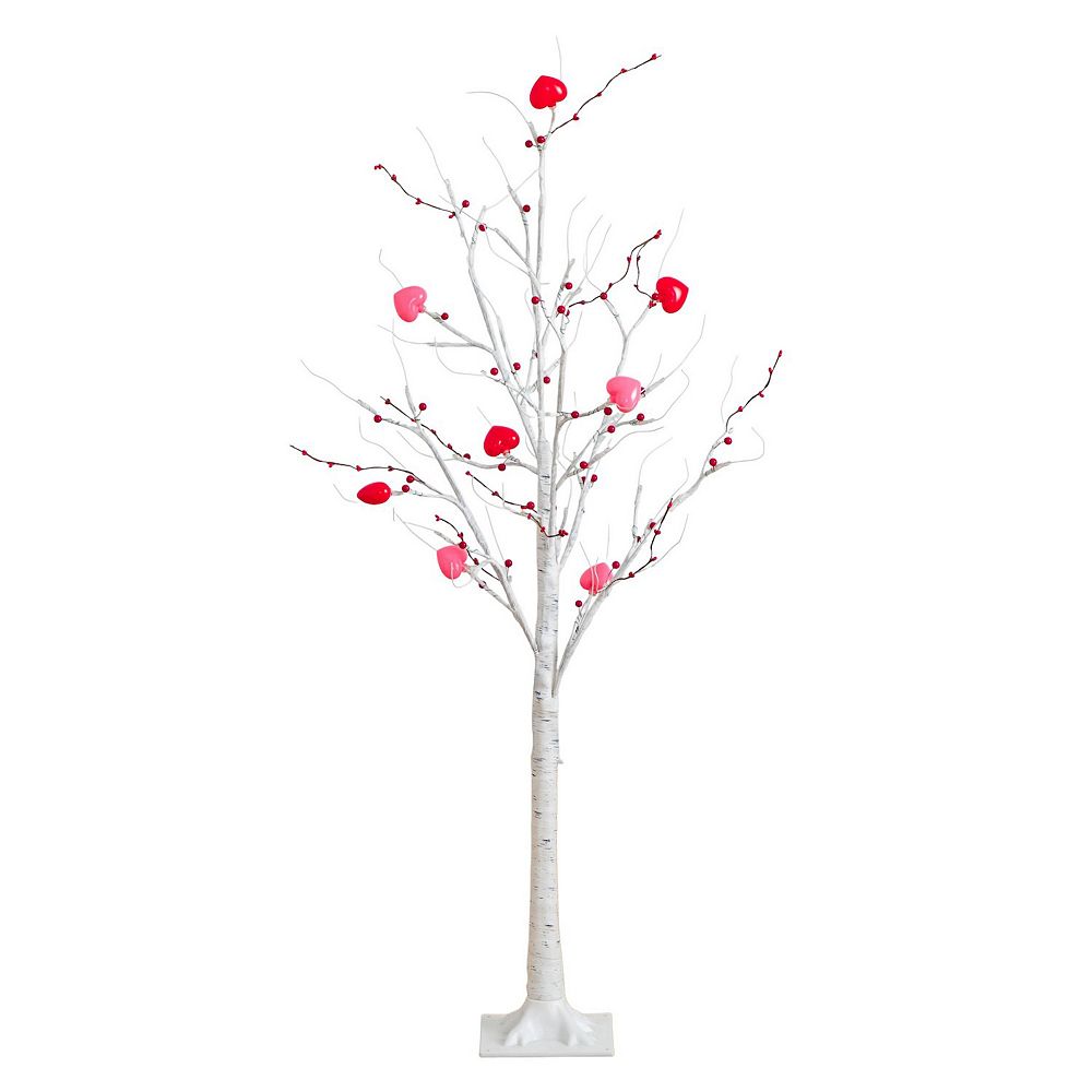nearly natural Pre-Lit Artificial Twig Tree with 48 Heart Shaped LED Lights