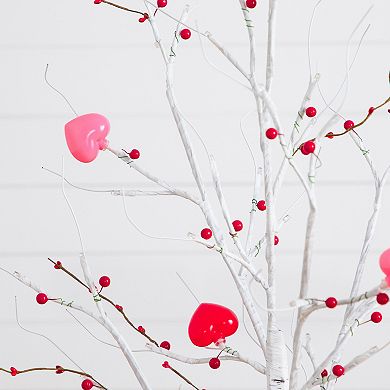 nearly natural Pre-Lit Artificial Twig Tree with 48 Heart Shaped LED Lights