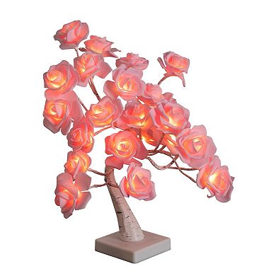 nearly natural Pre-Lit Artificial Twig Tree with 24 Rose Shaped LED Lights