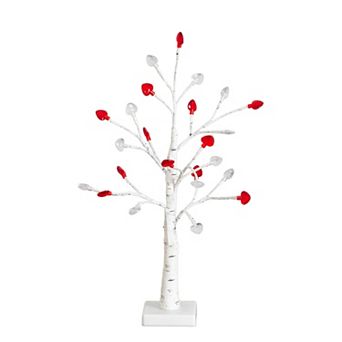 nearly natural Pre-Lit Artificial Valentine's Day Twig Tree with Heart-Shaped LED Lights