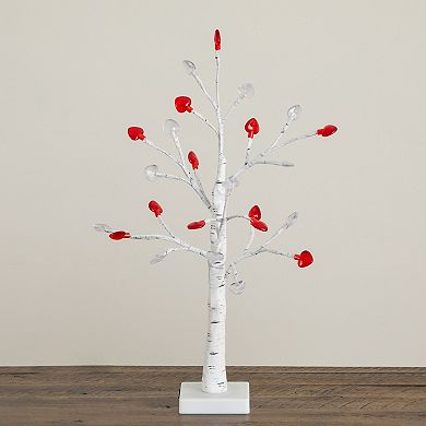 nearly natural Pre-Lit Artificial Valentine's Day Twig Tree with Heart-Shaped LED Lights